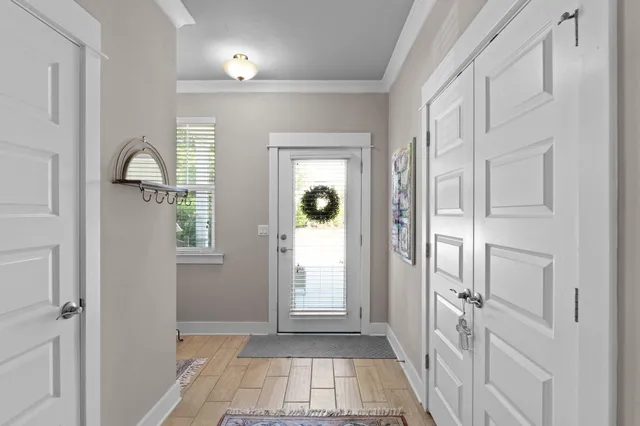 a view of a room with furniture and a livingroom