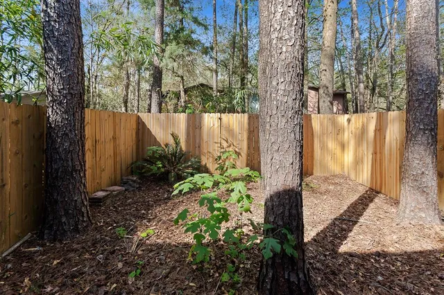 a view of a backyard