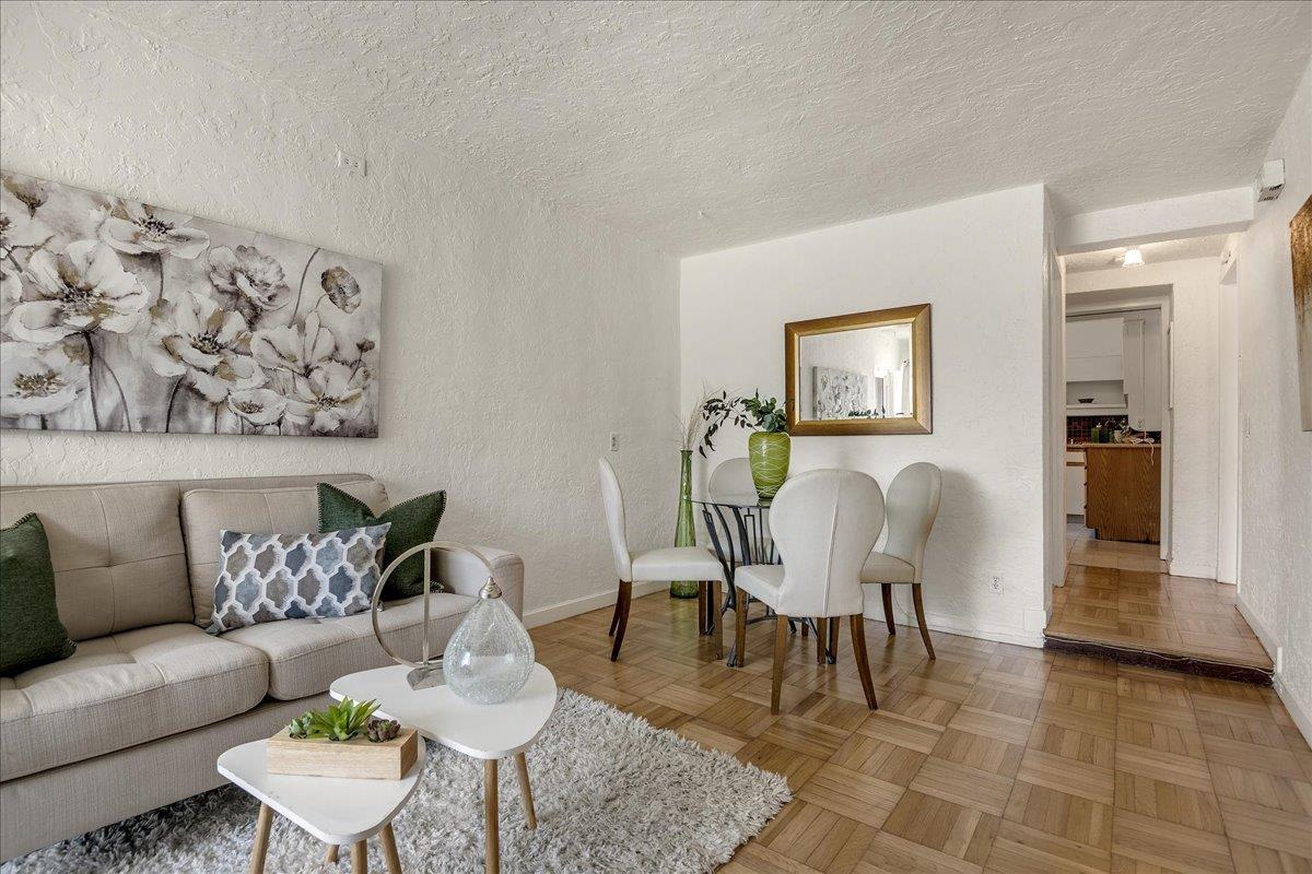 507 Easterby Street Sausalito, CA 94965 - Photo 16 of 90 a living room with furniture and wooden floor