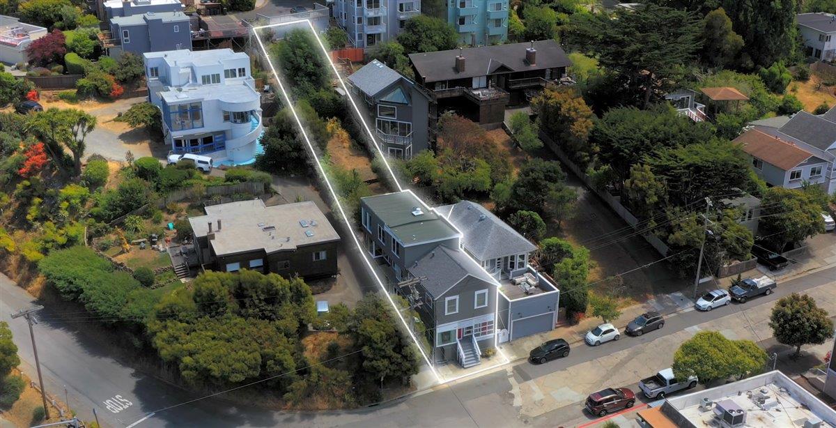 507 Easterby Street Sausalito, CA 94965 - Photo 2 of 90 an aerial view of multiple houses with yard