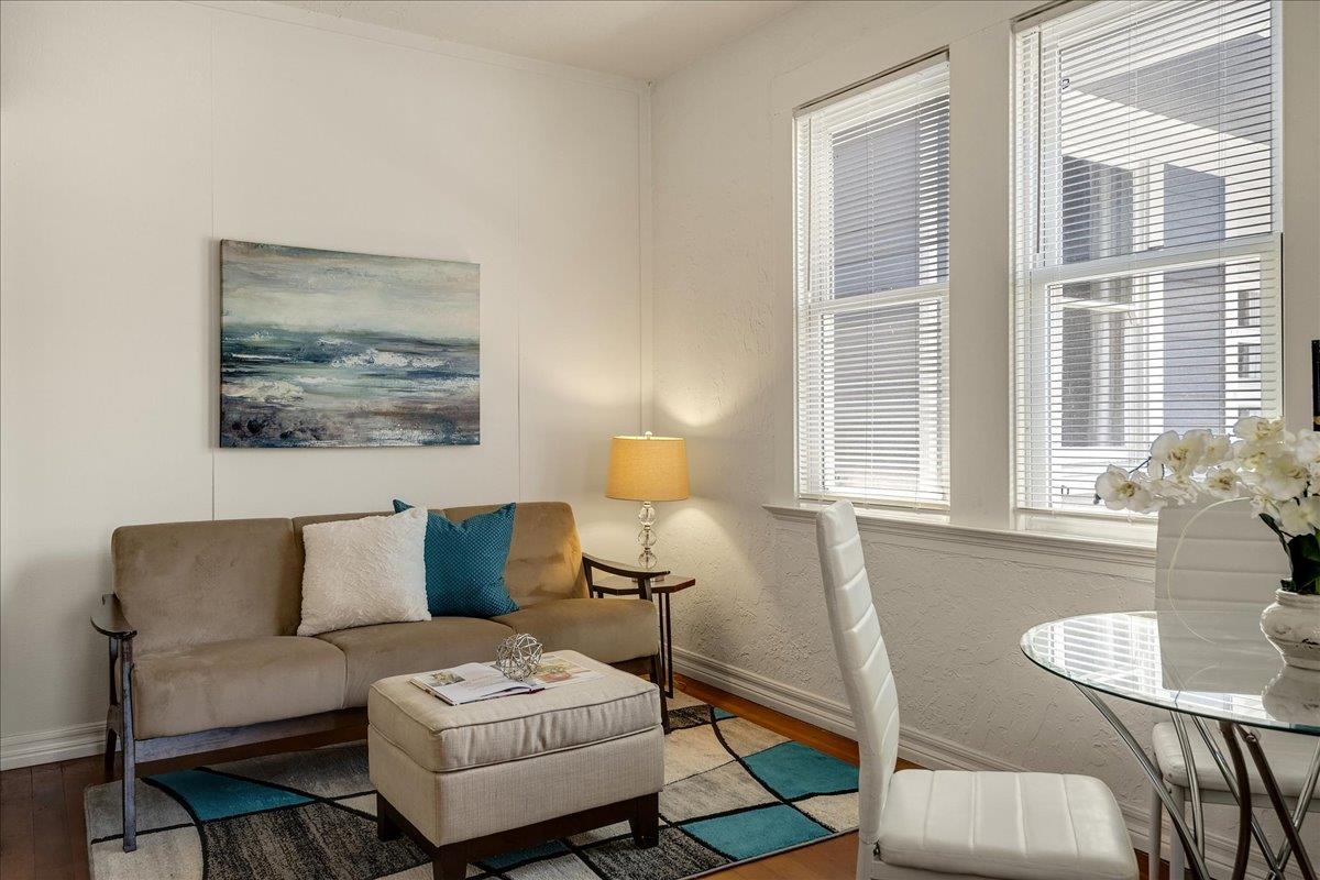 507 Easterby Street Sausalito, CA 94965 - Photo 35 of 90 a living room with furniture and a large window