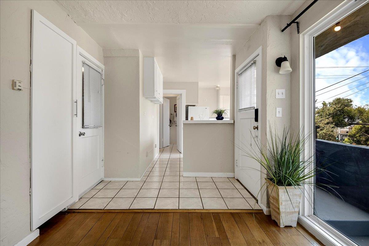 507 Easterby Street Sausalito, CA 94965 - Photo 55 of 90 a view of an entryway with wooden floor and a livingroom view