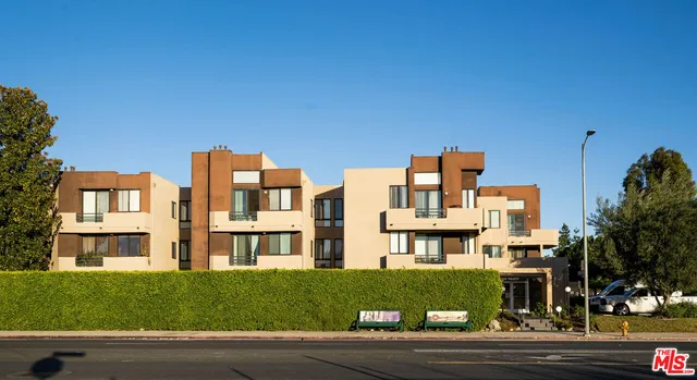 a view of a building with a street view