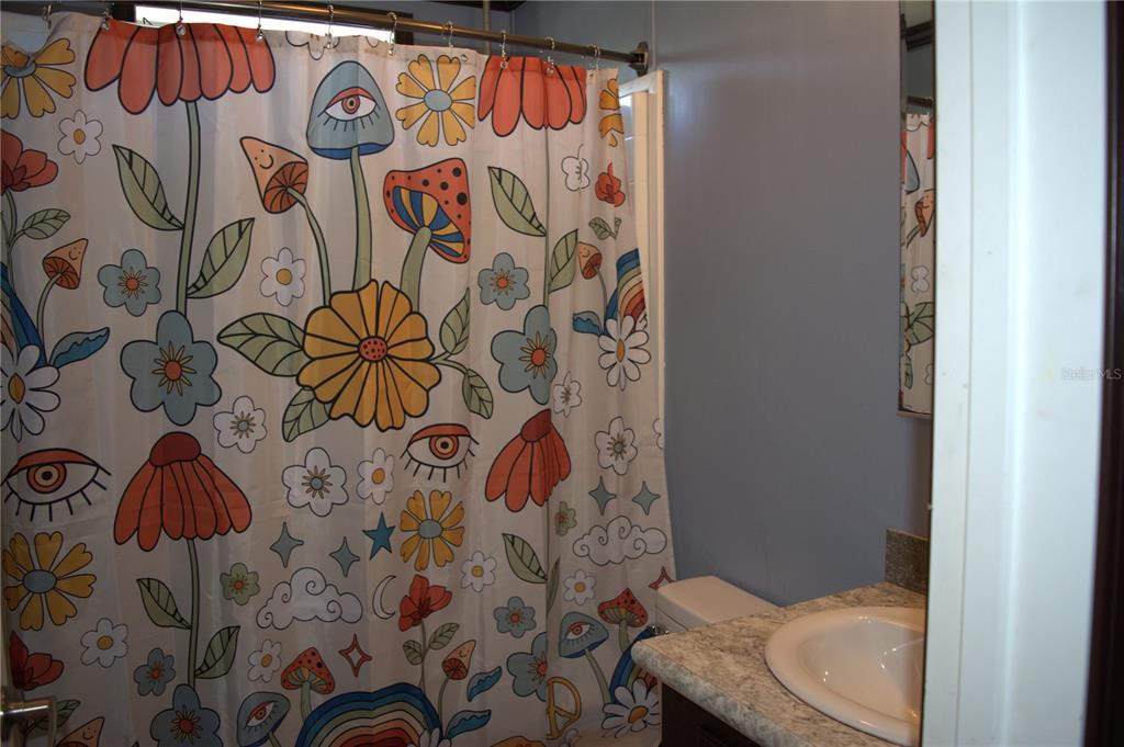2640 Northeast 74th Street High Springs, FL 32643 - Photo 19 of 39 a bathroom with a toilet and shower curtain