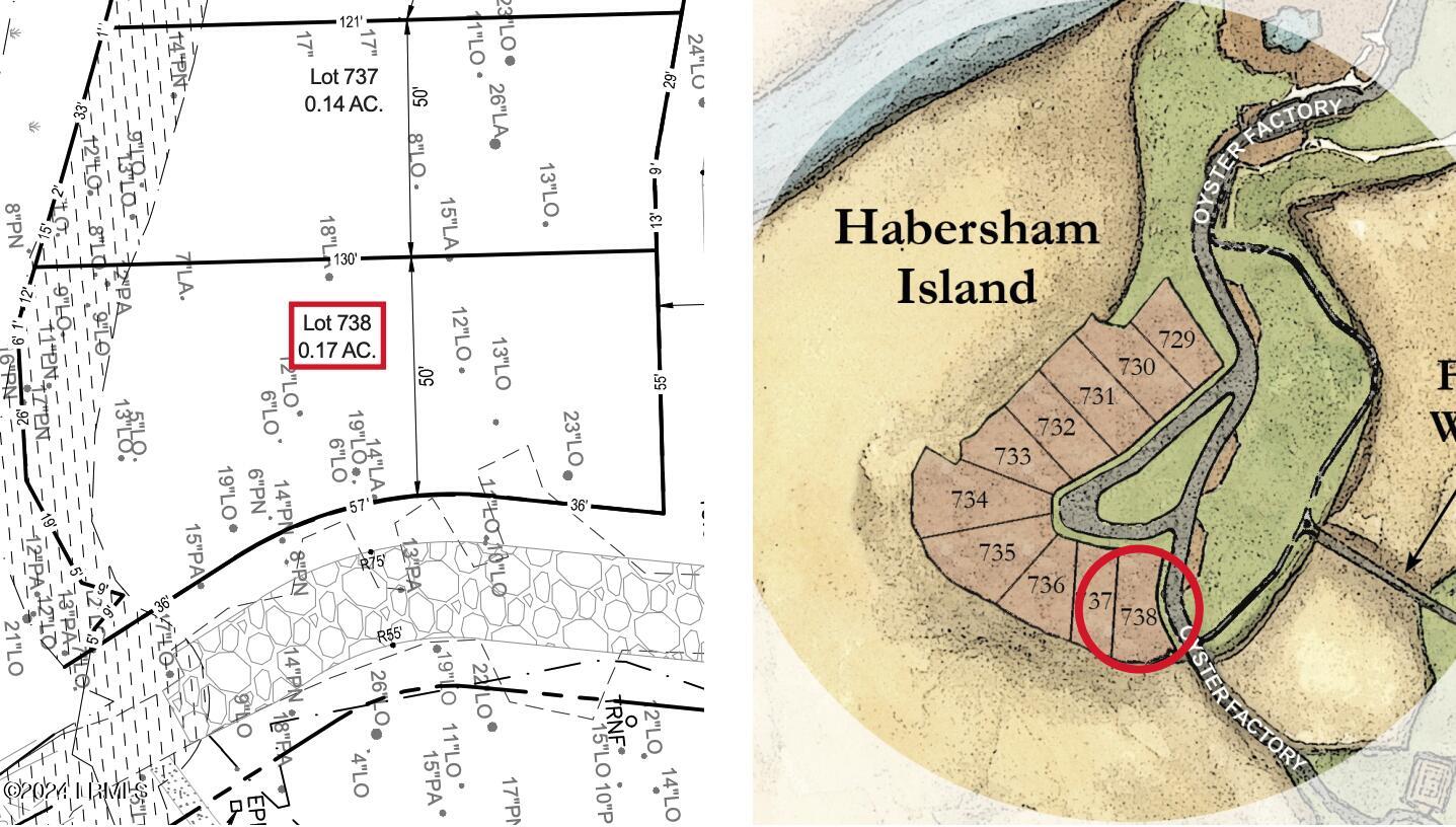 90 Old Oyster Factory Road Beaufort, SC 29906 - Photo 3 of 10 Lot 738 - Plat & Map