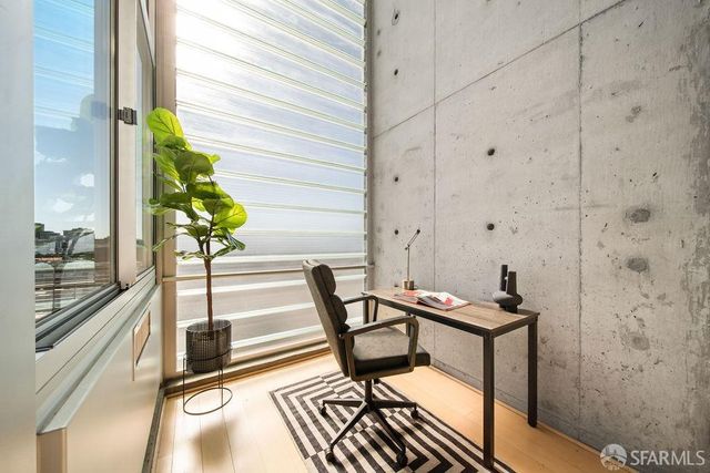 a table that has a potted plant on it