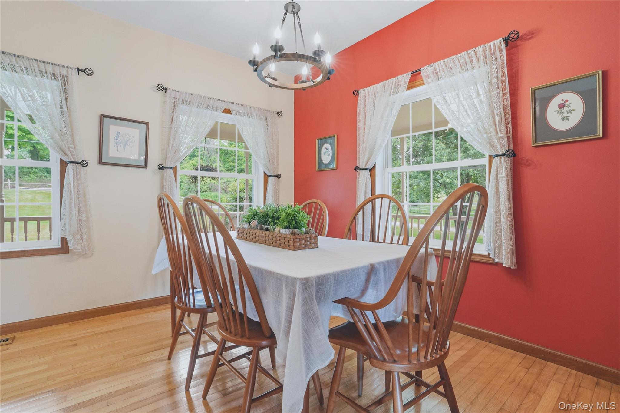 226 Cart Road, Unit C Dover Plains, NY 12522 - Photo 12 of 47 Dining room with wood floor and coral walls