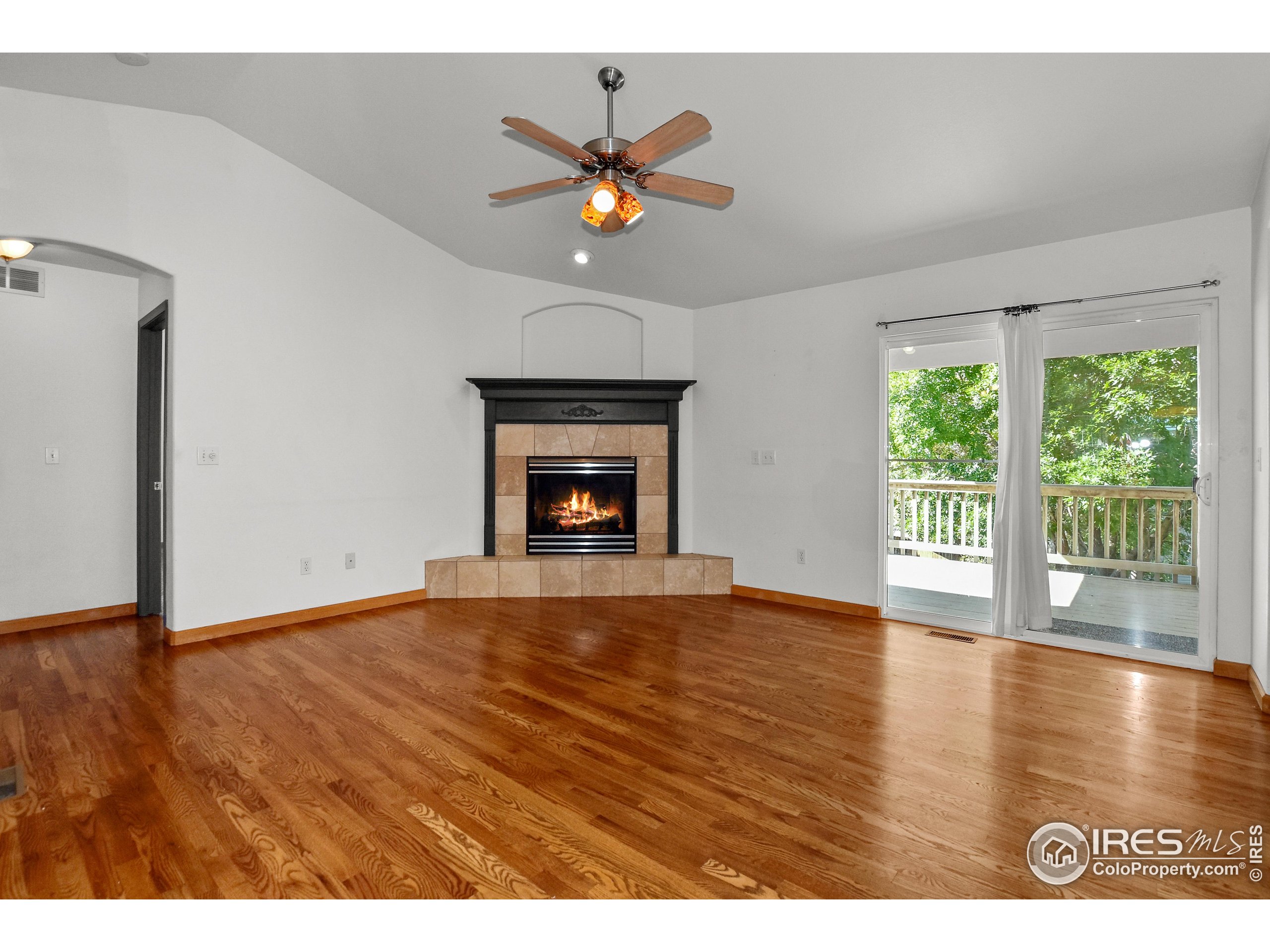 205 Timber Ridge Court Severance, CO 80550 - Photo 6 of 48 a view of an empty room with wooden floor and a window