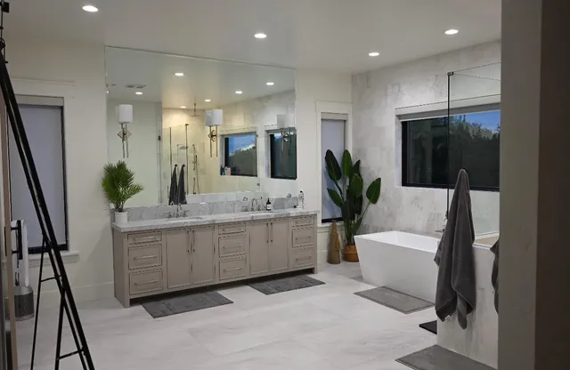 a view of a balcony with furniture