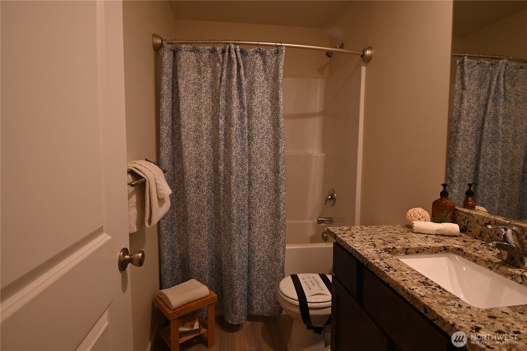 31620 Winston Street Southeast Sultan, WA 98294 - Photo 16 of 22 a bathroom with a granite countertop sink toilet and shower