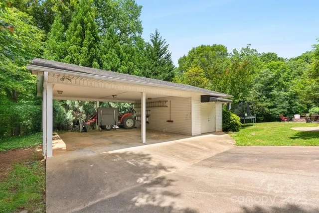 a house with trees in front of it
