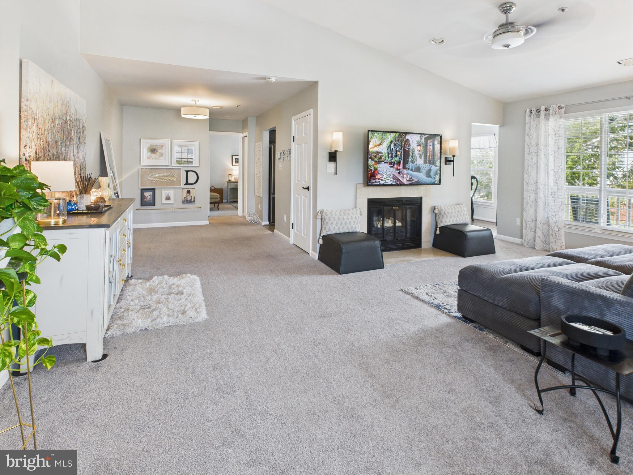 11269 Raging Brook Drive, Unit 258 Bowie, MD 20720 - Photo 10 of 36 a living room with furniture and a fireplace