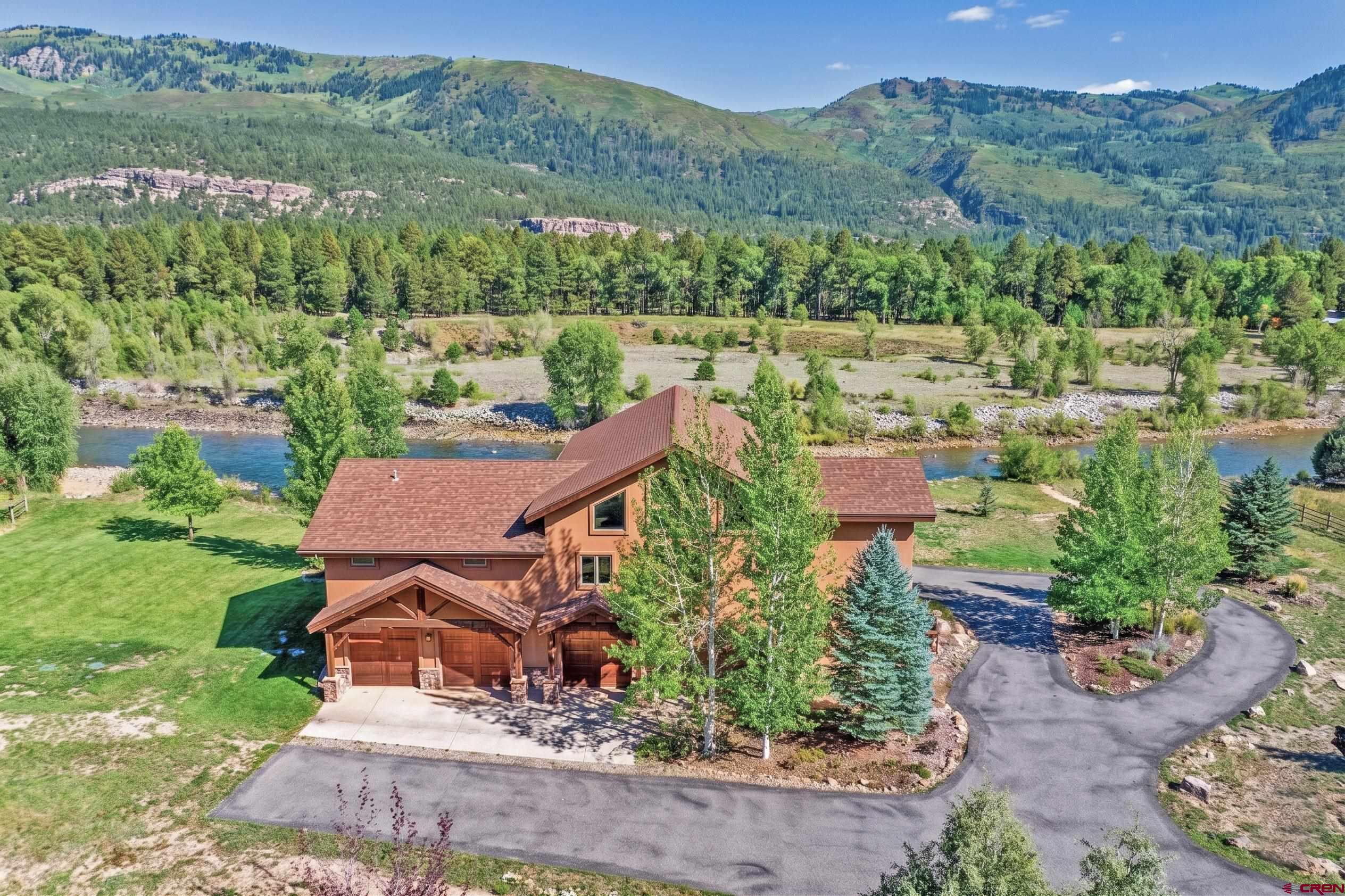 300 Animas Springs Road Durango, CO 81301 - Photo 25 of 44 an aerial view of a house with a garden