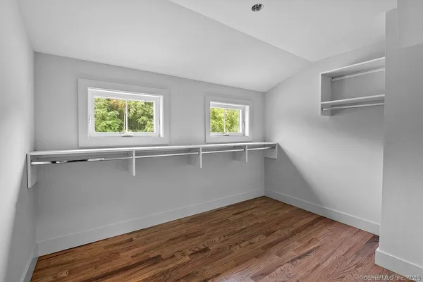 a view of kitchen with wooden floor