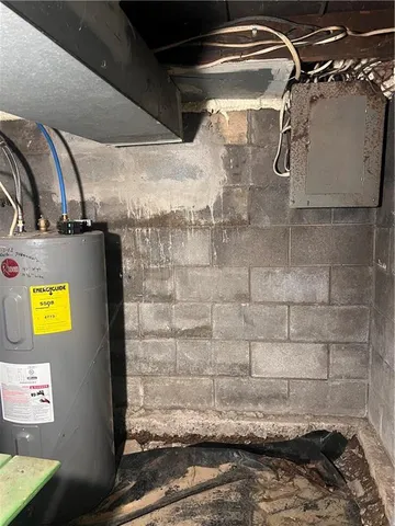 a view of water heater room