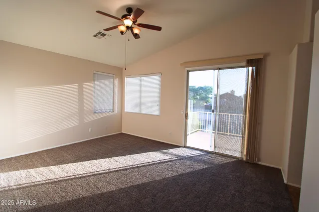 a view of balcony with a small garden