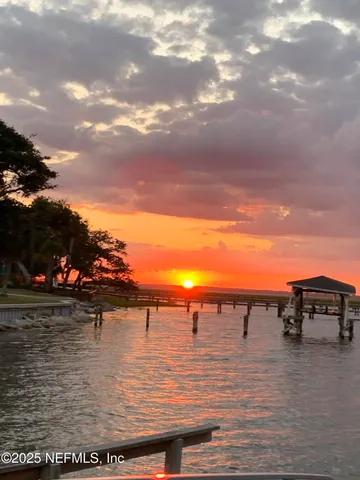a view of a lake with outdoor space