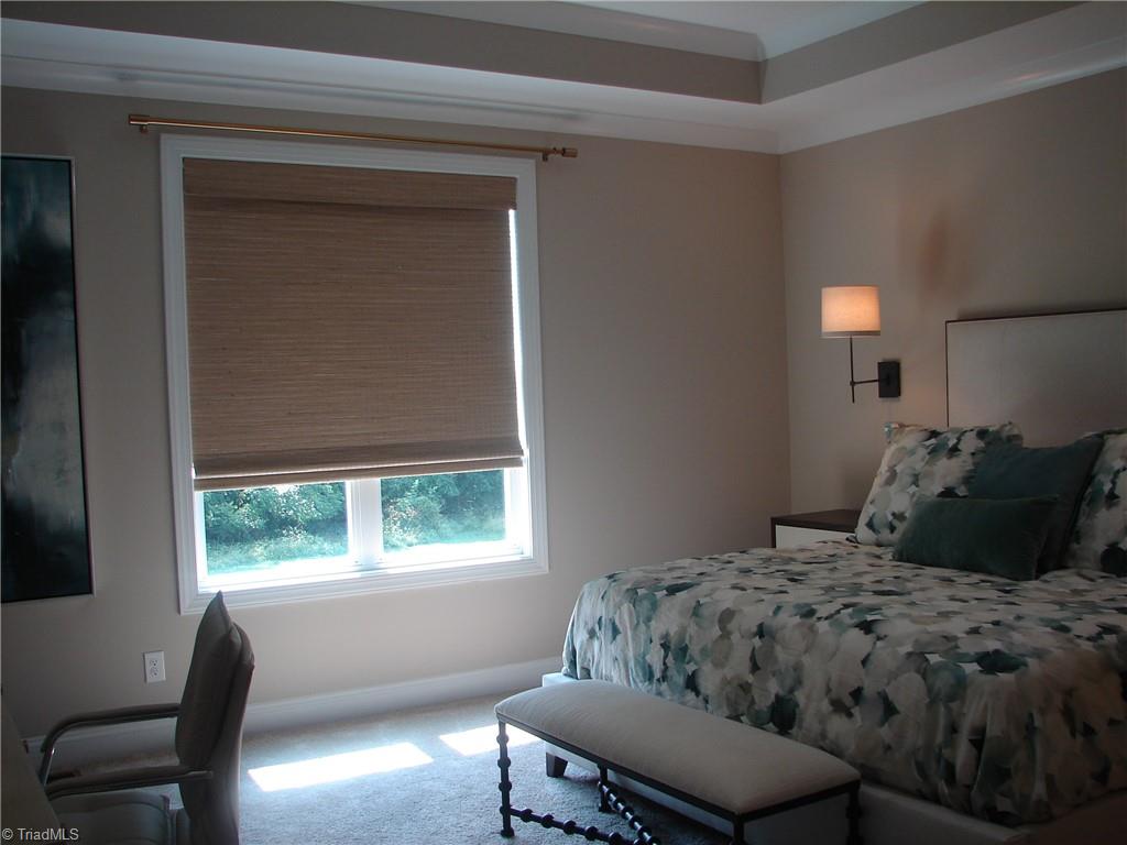 4034 Waterview Road High Point, NC 27265 - Photo 22 of 31 Primary bedroom with automated shade and tray ceiling