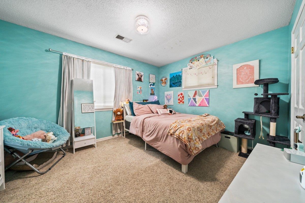 2135 Brierbrook Road Germantown, TN 38138 - Photo 19 of 25 Bedroom featuring light carpet and a textured ceiling
