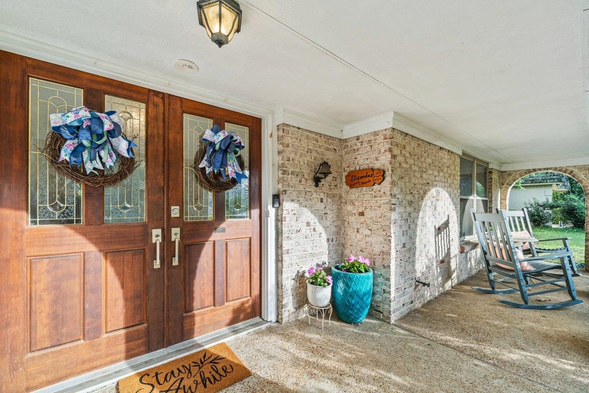View of exterior entry