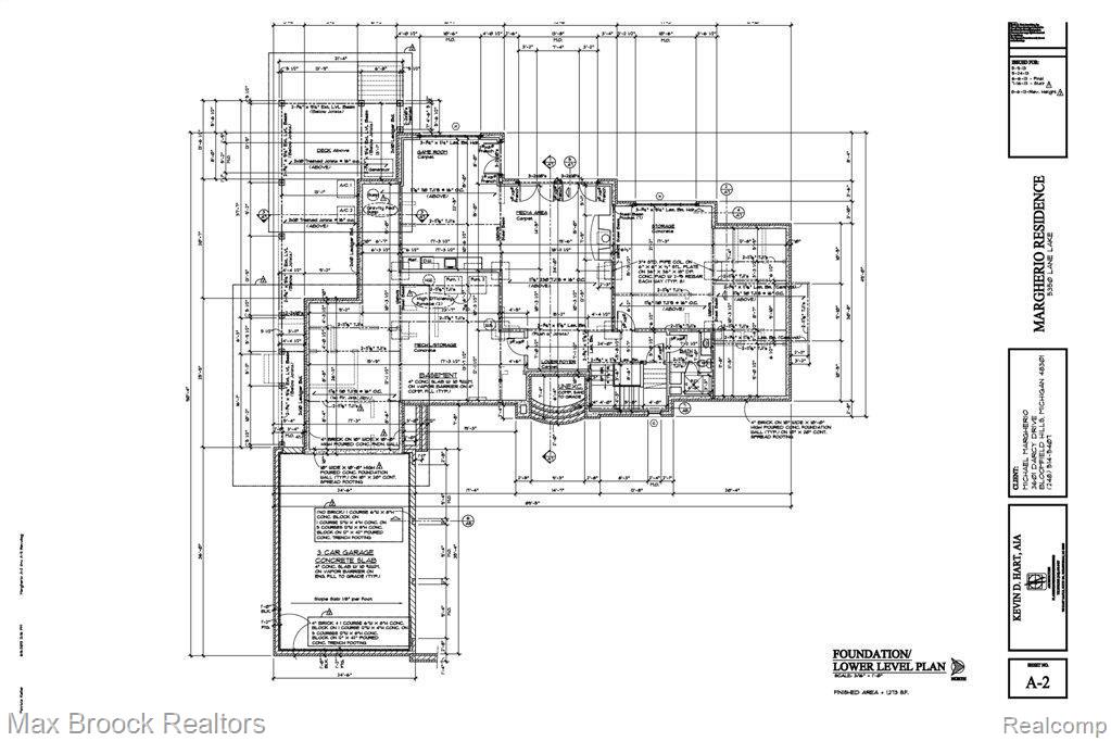 5350 Lane Lake Road Bloomfield Hills, MI 48302 - Photo 14 of 20 Foundation Plan