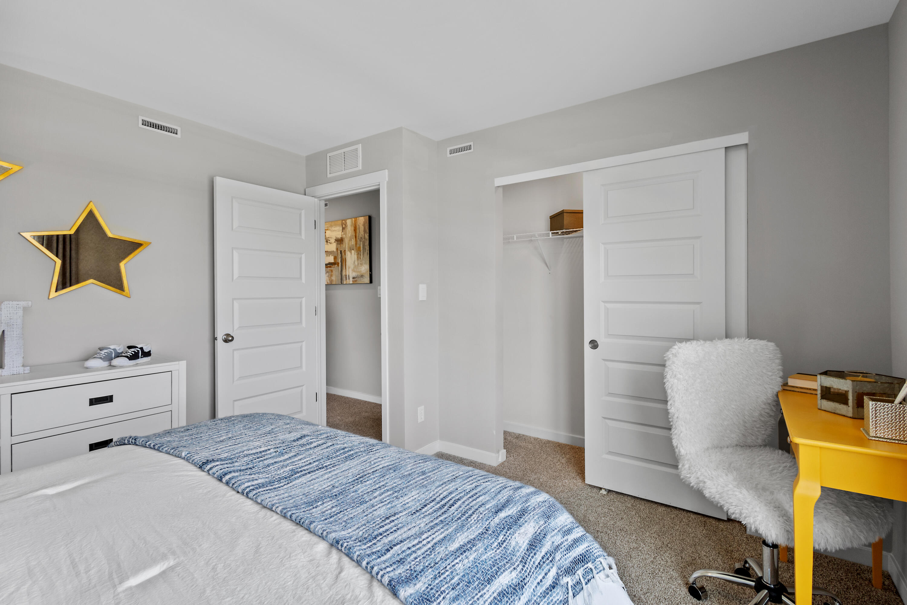 4187 Viceroy Street Portage, IN 46368 - Photo 33 of 34 a bedroom with a bed and wooden floor