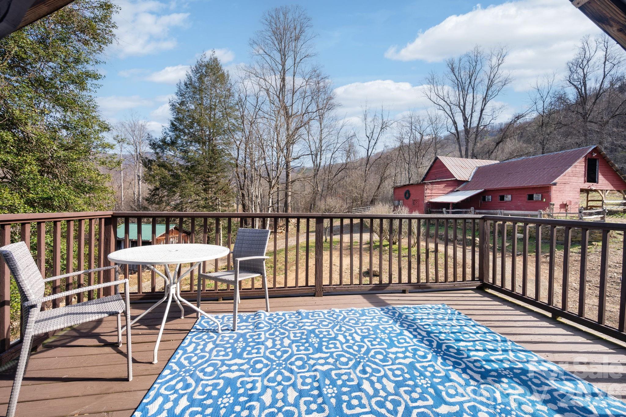 1265 Dillingham Road Barnardsville, NC 28709 - Photo 28 of 46 a view of a chairs and table on the terrace