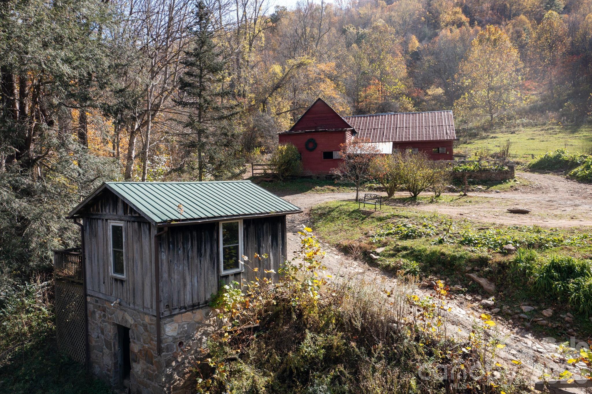 1265 Dillingham Road Barnardsville, NC 28709 - Photo 39 of 46 a view of a house with a small yard plants and large tree