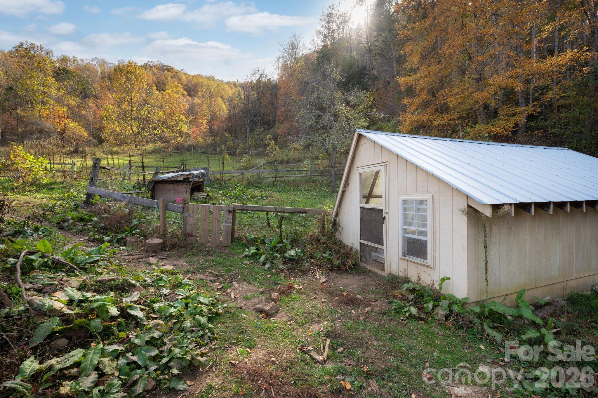 1265 Dillingham Road Barnardsville, NC 28709 - Photo 40 of 46 a backyard of a house with lots of green space