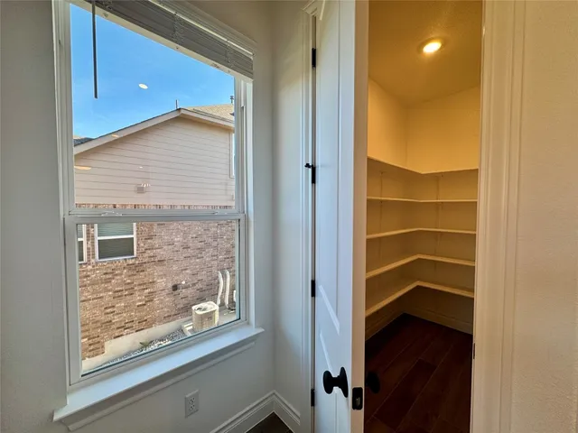 a storage room with empty racks