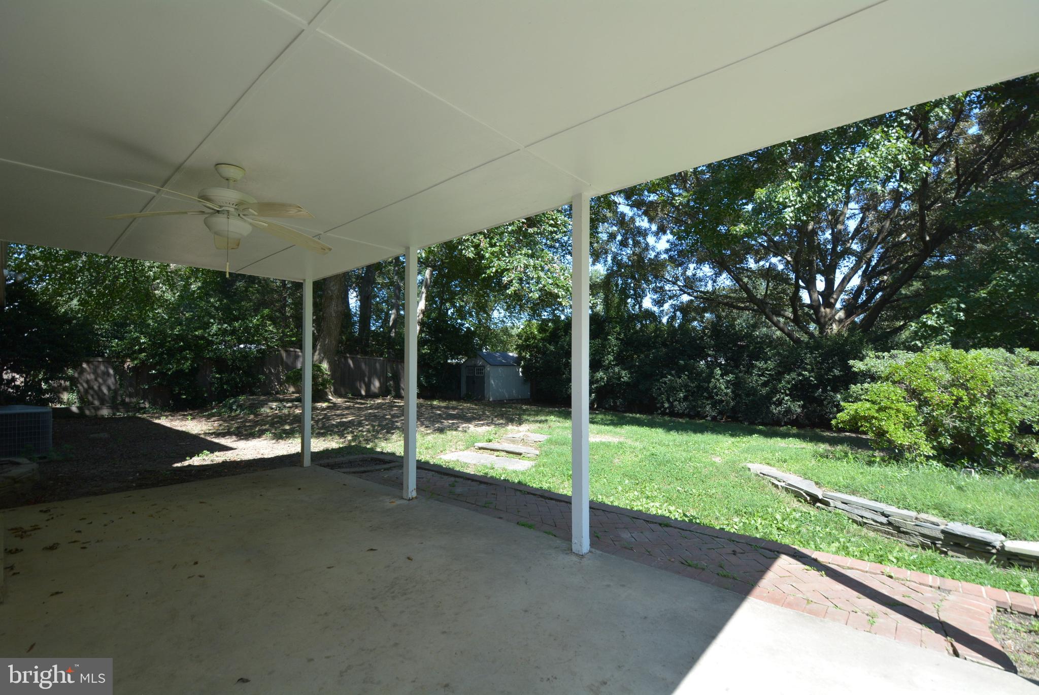 8709 Highgate Road Alexandria, VA 22308 - Photo 36 of 58 Covered patio with fan