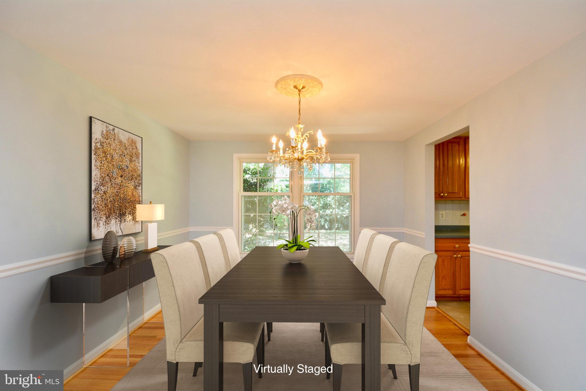 8709 Highgate Road Alexandria, VA 22308 - Photo 5 of 58 Formal dining room, view of yard