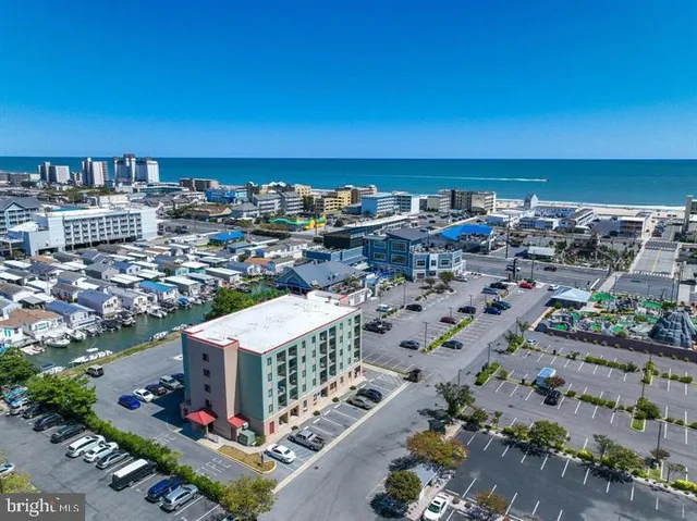 an aerial view of multiple house