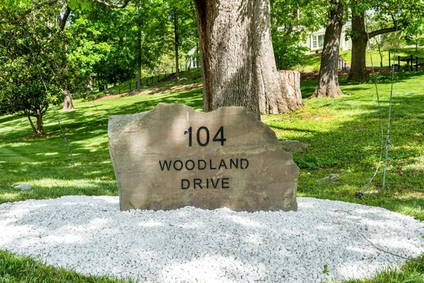 a view of a bench in the garden