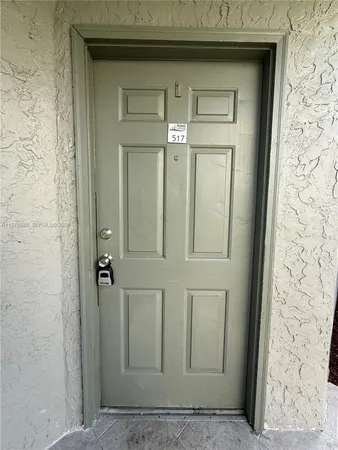 a view of a wooden door