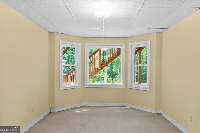 an empty room with a window