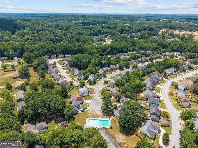 an aerial view of multiple house