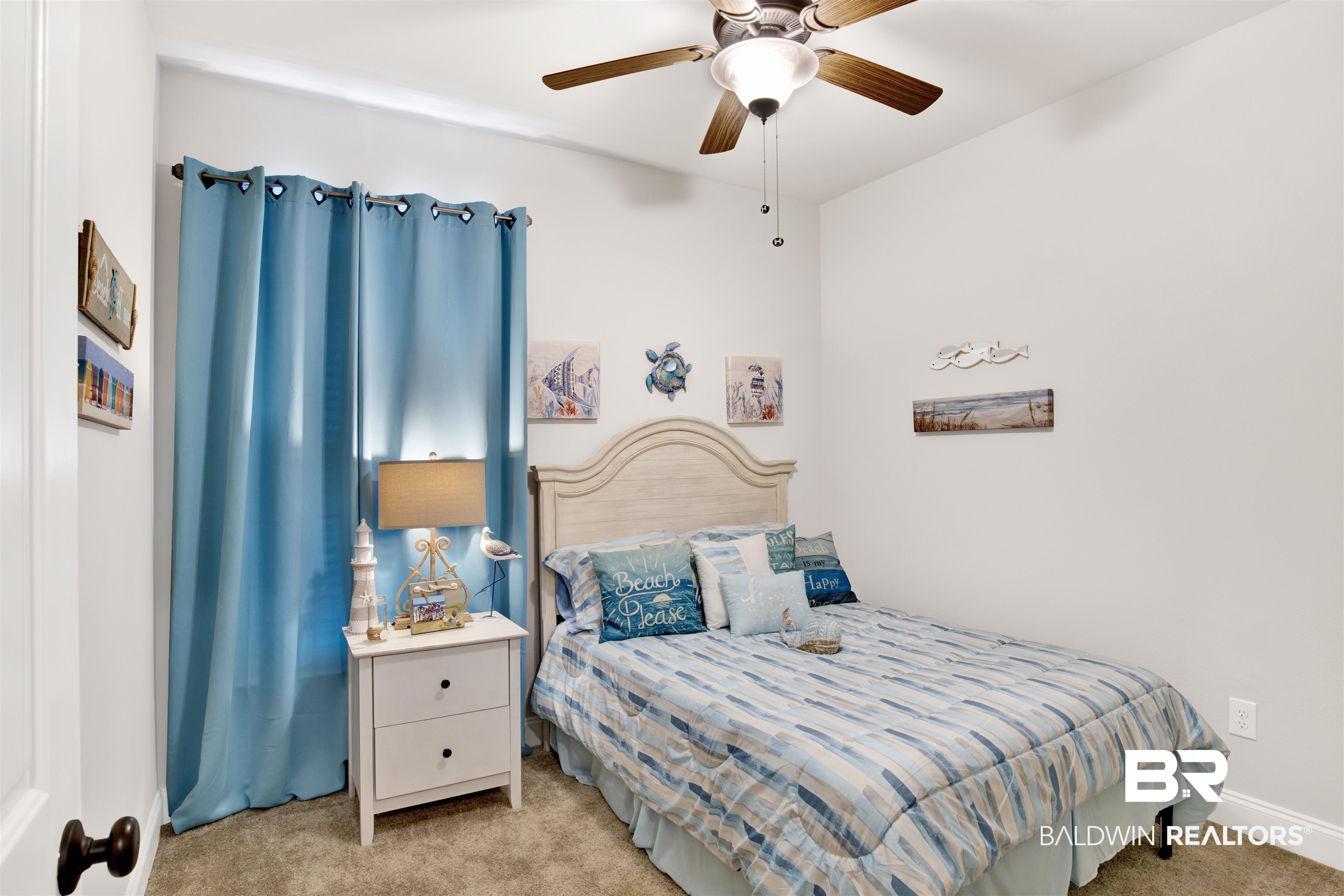 1406 Aldon Street Foley, AL 36535 - Photo 20 of 30 Bedroom with light colored carpet and ceiling fan
