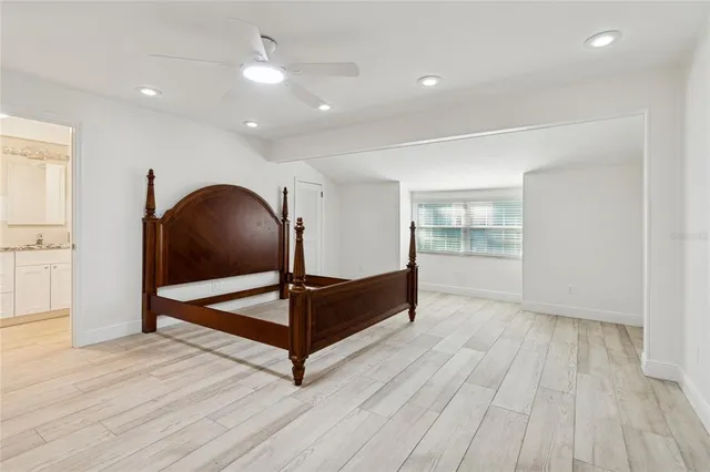 a living room with wooden floor