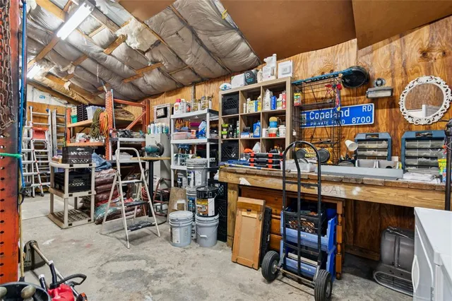 a view of storage and utility room