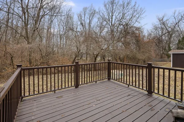 a view of wooden deck