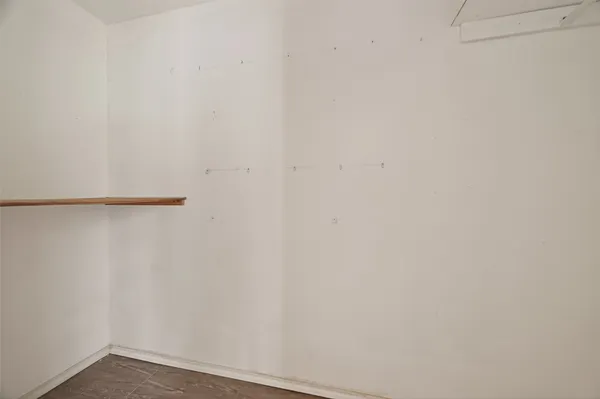 a close up view of racks on the wall