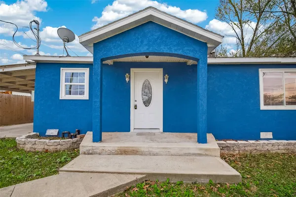 a front view of a house