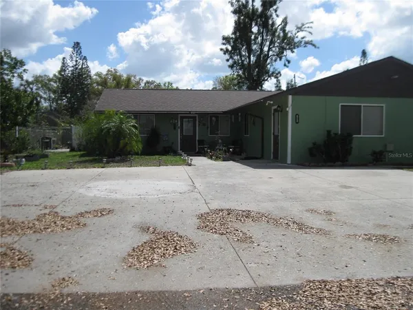 a backyard of a house