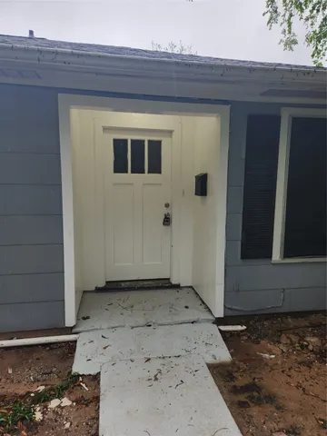 a view of a front door