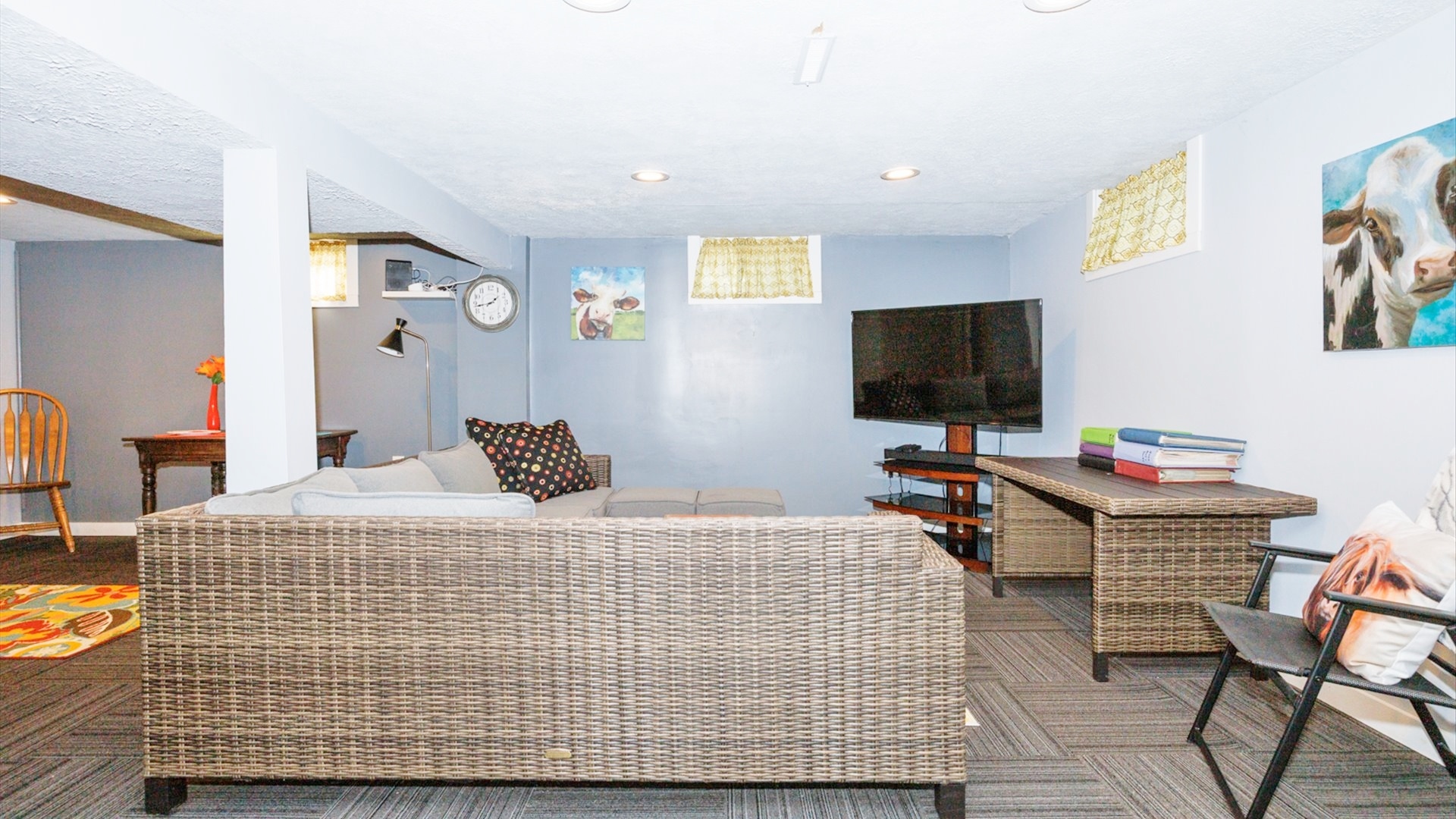 210 West North Street Colfax, IL 61728 - Photo 19 of 40 a bedroom with a bed and flat screen tv