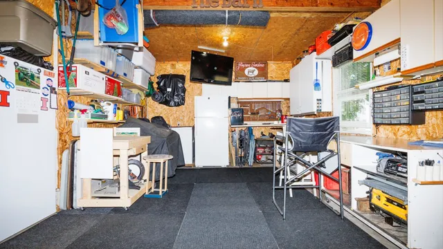 a front view of house with yard and outdoor seating