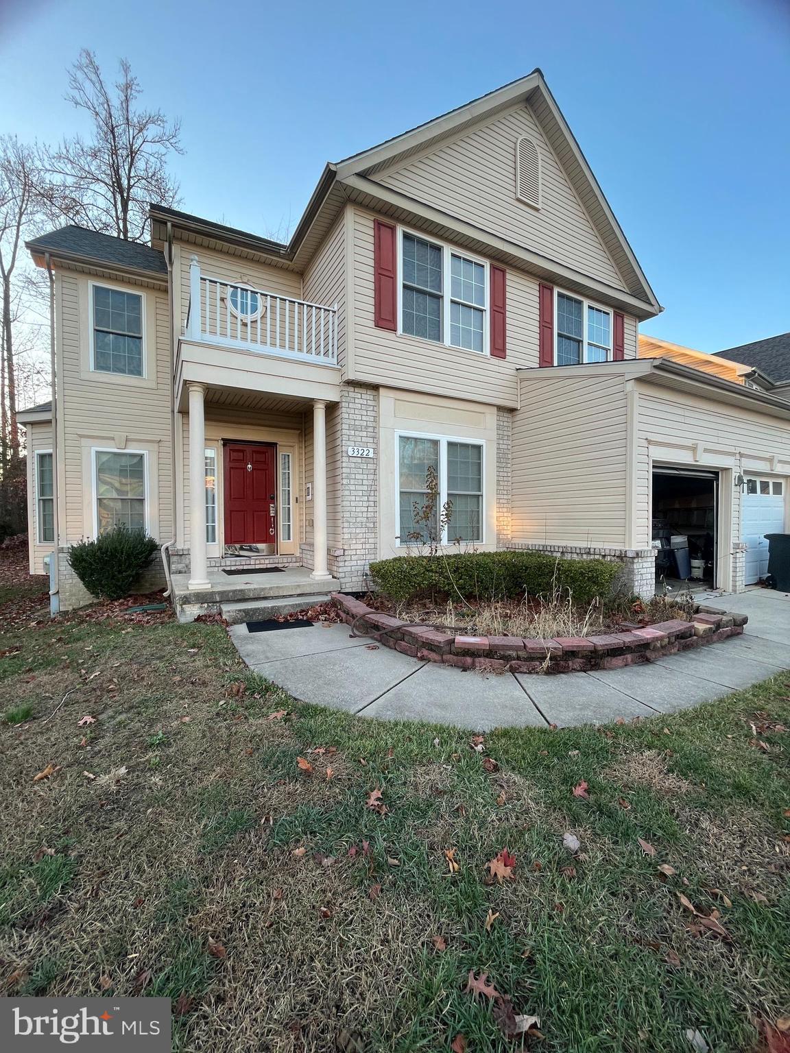 a front view of a house with entertaining space