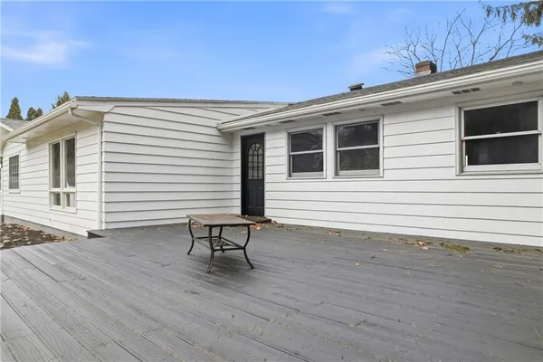 a view of a house with a deck
