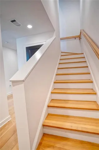 a view of empty room with windows